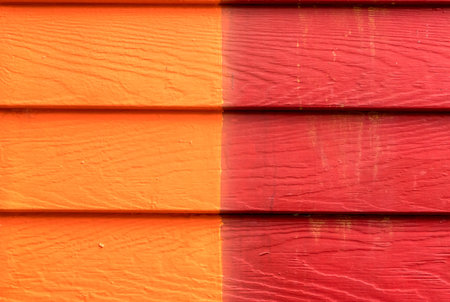 Two colors wooden wall