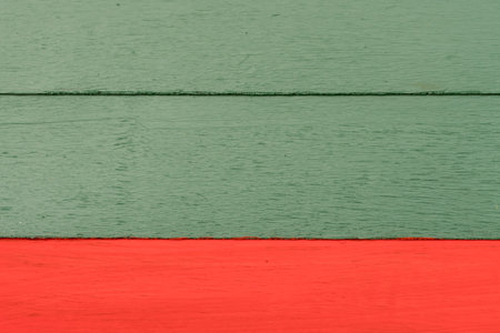 Two colors wooden wallの写真素材