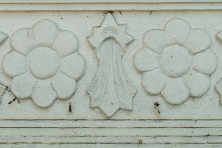 White Flora stucco backgroundの写真素材