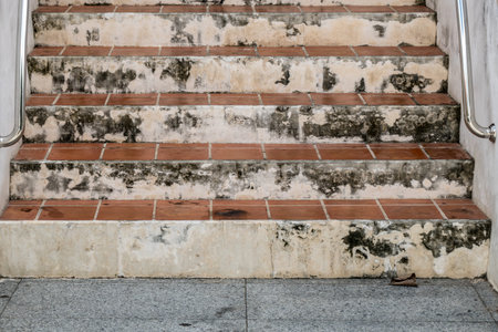 Dirty Ceramic tile staircase
