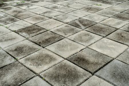 Concrete block floor perspective viewの写真素材