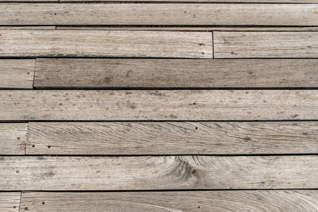 Old brown wooden plank floor