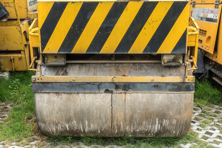 Part of Yellow steamroller