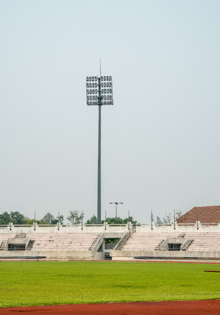 Spot light pole in Stadiumのeditorial素材