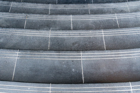 Part of black granite staircaseの写真素材