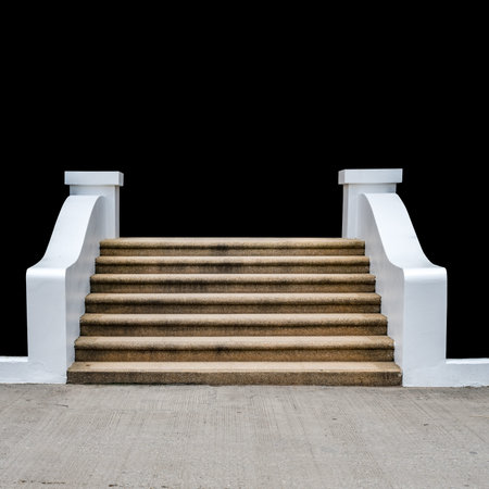 Staircase isolate on black background