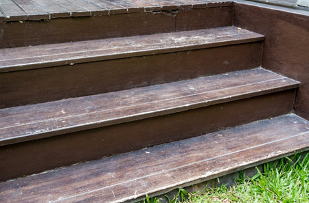 Old brown wood  staircase