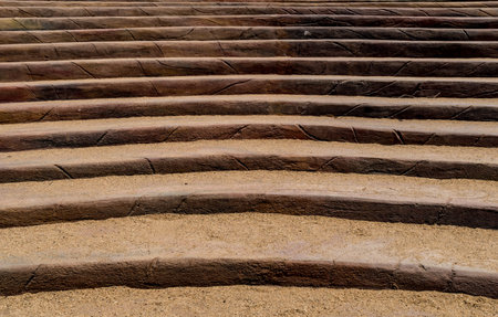 Image of Outdoor curve concrete staircaseの写真素材