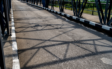 Image of Concrete bridge with steel structure supportの写真素材