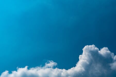White cloud with blue sky backgroundの写真素材