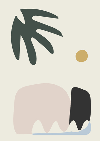 Illustration, vector art, flat minimal, summerのイラスト素材