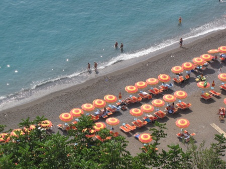 Umbrellas on the Beachのeditorial素材