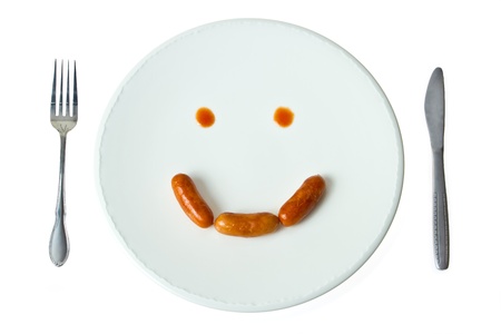 smile face sousageの写真素材