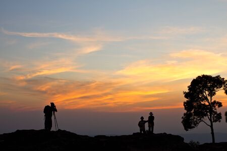 Top of mountain, Phu Kra Dueng, National park in Thailandの写真素材