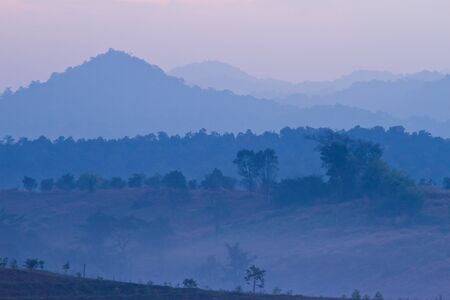 Morning light on the mountain, Petchaboon, Northern of Thailandの写真素材