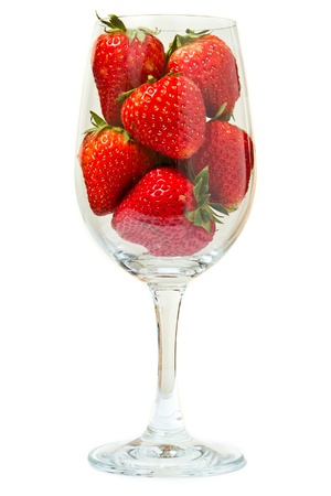 fresh strawberry on isolated whiteの写真素材
