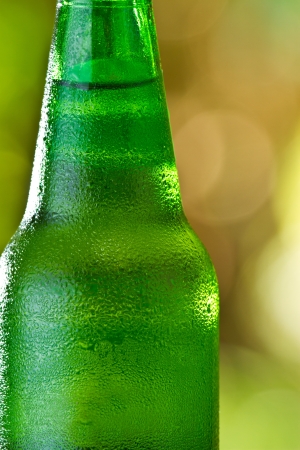 Green bottle of beerの写真素材
