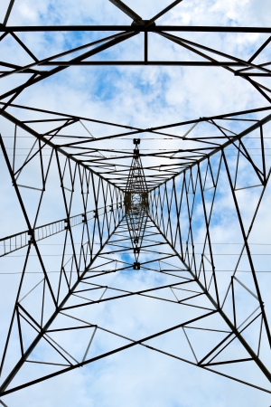 High voltage poleの写真素材