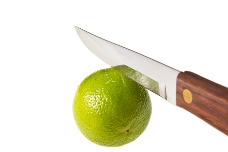 Tropical lime ready to cutの写真素材