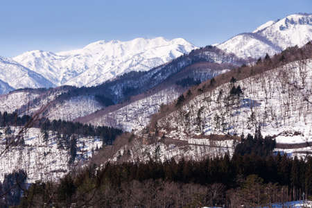 Shiroyama View at Gassho-zukuri Village, Shirakawago,Japanの写真素材
