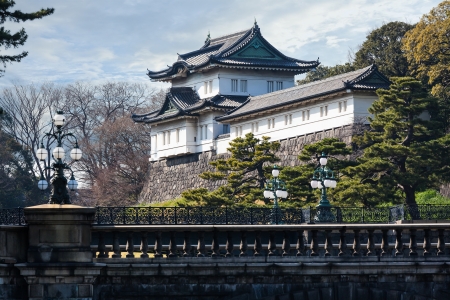 An ancient bridge over the canel to Imperial palaceのeditorial素材