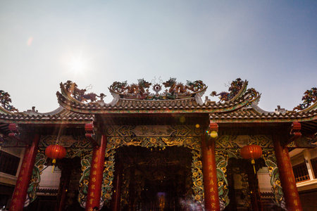 Chinese shrine, china town, bangkok, Thailandの写真素材
