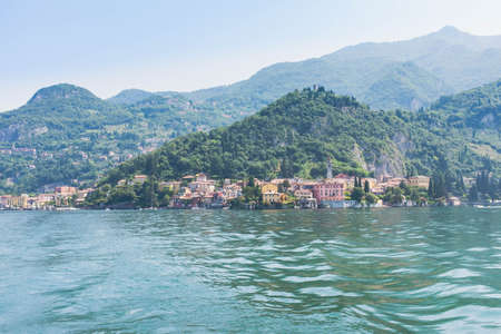 Small village of Varenna, Lake Como, Italyの写真素材