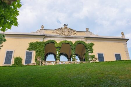 The Villa del Balbianello is a villa in the comune of Lenno, Lake Como, Italy,の写真素材
