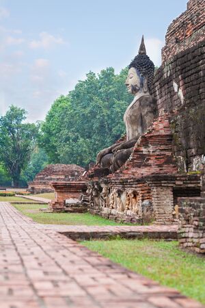 Ruin site of Sukhothai, ancient civilization of Siam (ancient name of Thailand)の写真素材