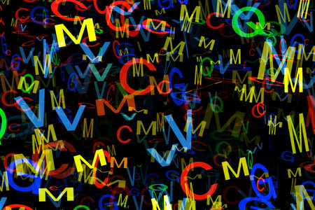 Multicolored abc letter background seamless