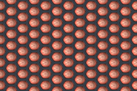 metal hexagonal pattern