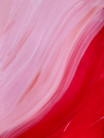 Abstract background of red and pink acrylic paint. Close-up.の写真素材