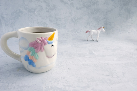 a Cup of tea with a unicornの写真素材