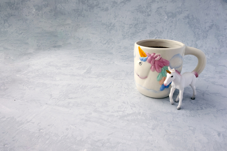 a Cup of tea with a unicorn.の写真素材