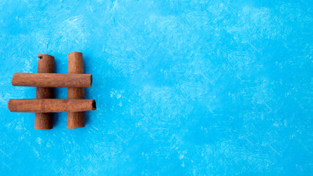 hashtag of cinnamon sticks, concept web trend networ