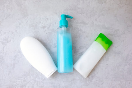 Homemade skin care with natural ingredients aloe vera, lemon, cucumber, himalayan salt, peppermint,...