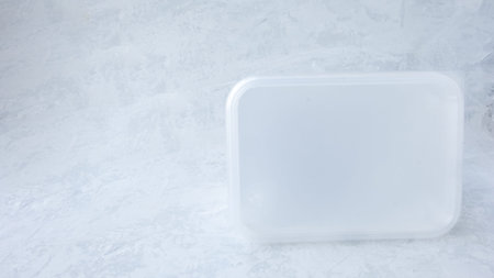 transparent plastic containers for a fruit freezingの写真素材