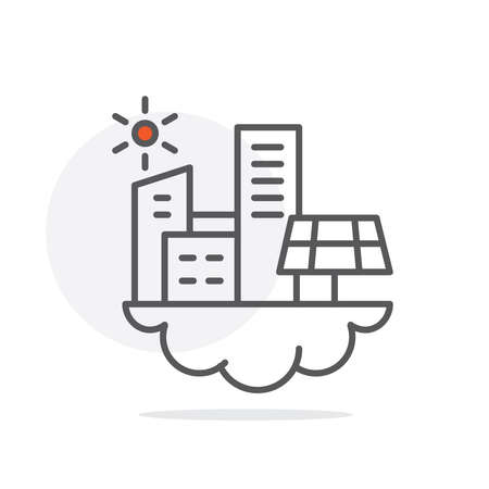 Tower Manufacturing line icon illustration vector symbolのイラスト素材