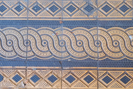 Old wintaege flor tiles detail abstract pattern.の写真素材