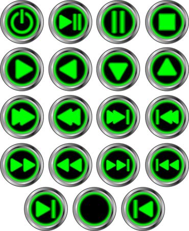 buttons for web player. vector illustrationのイラスト素材