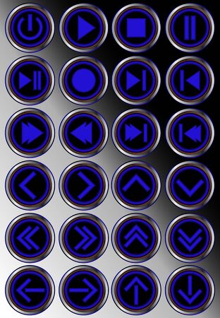 second set buttons for web playerのイラスト素材