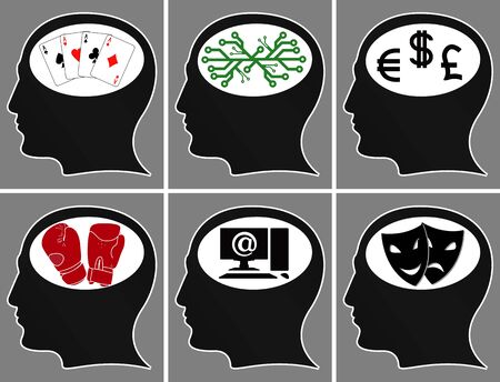 brains of a mans. illustration のイラスト素材