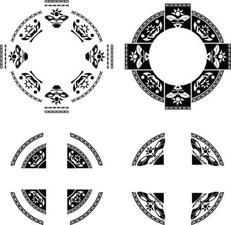 set of fantasy rings. vector illustrationのイラスト素材