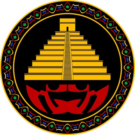 ancient maya pyramid. のイラスト素材