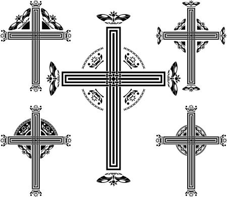 set of crosses. のイラスト素材