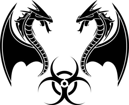 biohazard reptiles. illustration for designのイラスト素材