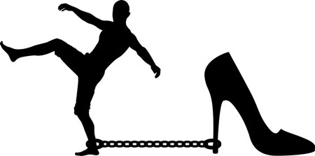 silhouette of man and women s shoe  vector illustrationのイラスト素材