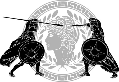 trojan war  stencilのイラスト素材