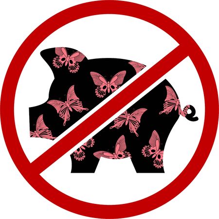 No glamour pigs. vector illustration のイラスト素材