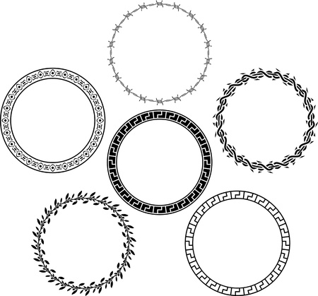 set of rings. stencils. vector illustration のイラスト素材
